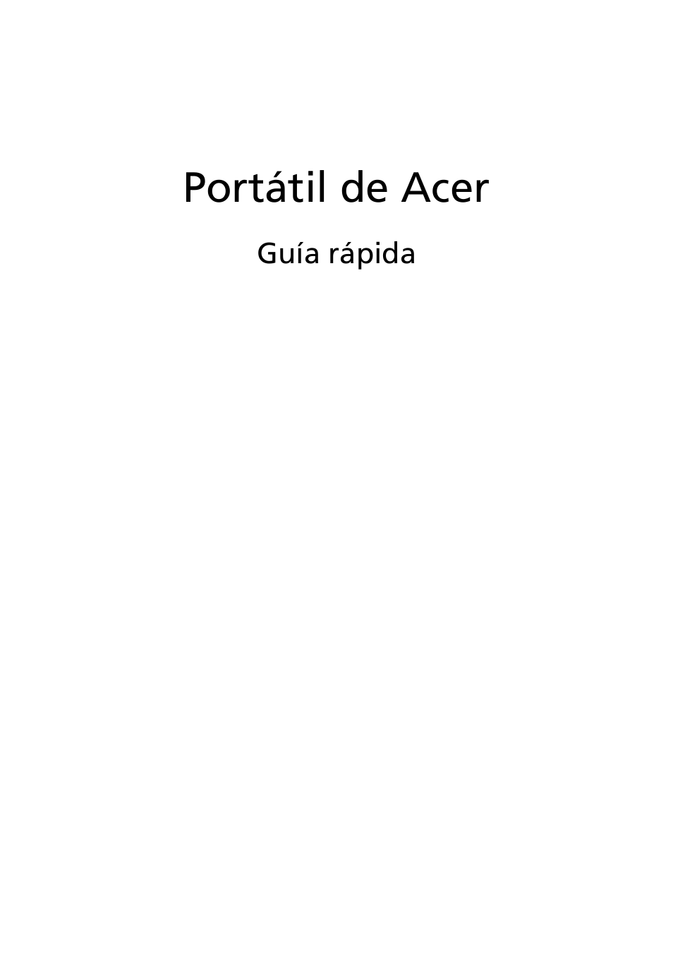 Español, Portátil de acer | Acer TravelMate 7740ZG User Manual | Page 43 / 314