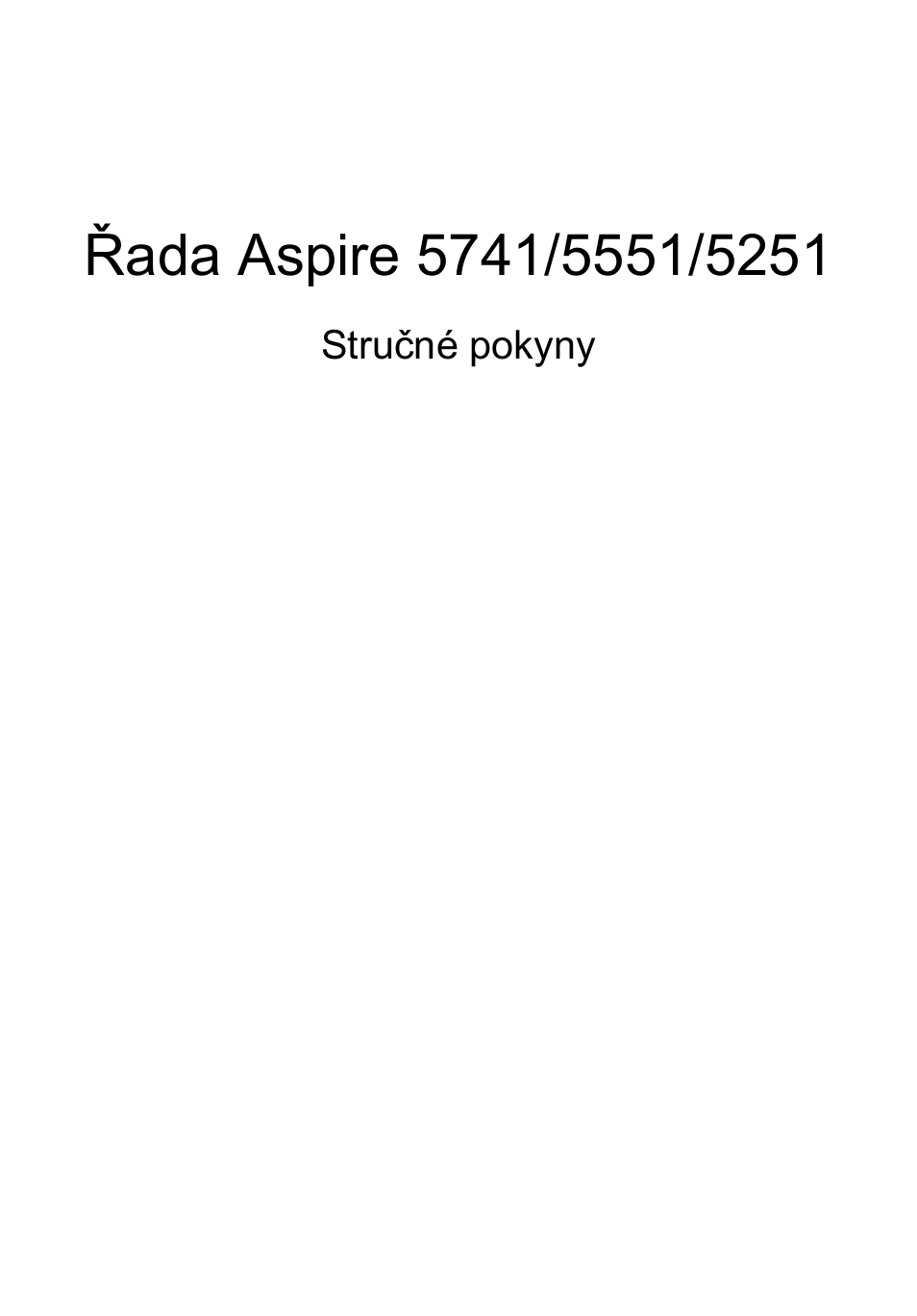 Čeština | Acer Aspire 5551G User Manual | Page 145 / 313