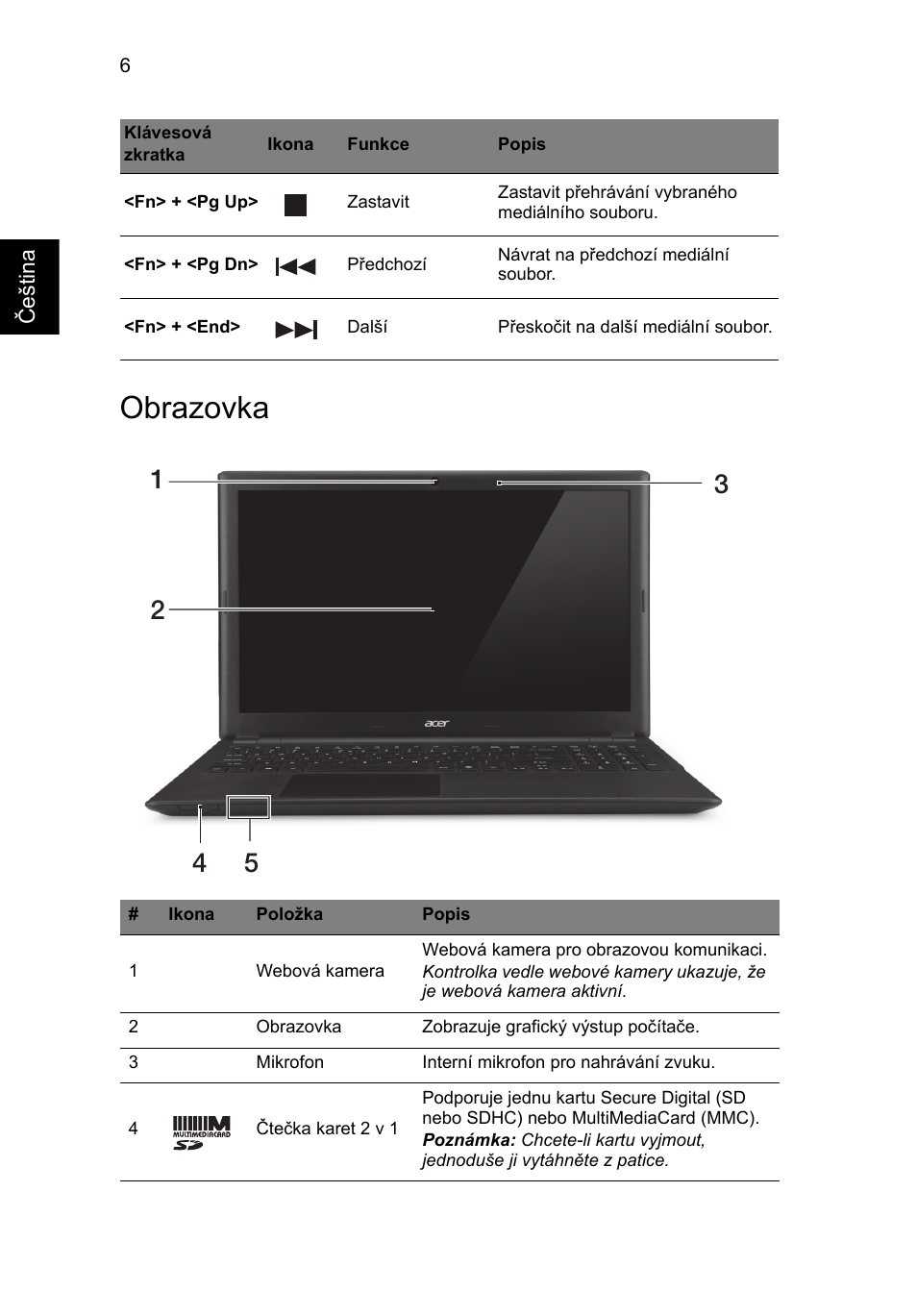 Obrazovka | Acer Aspire V5-571G User Manual | Page 152 / 306