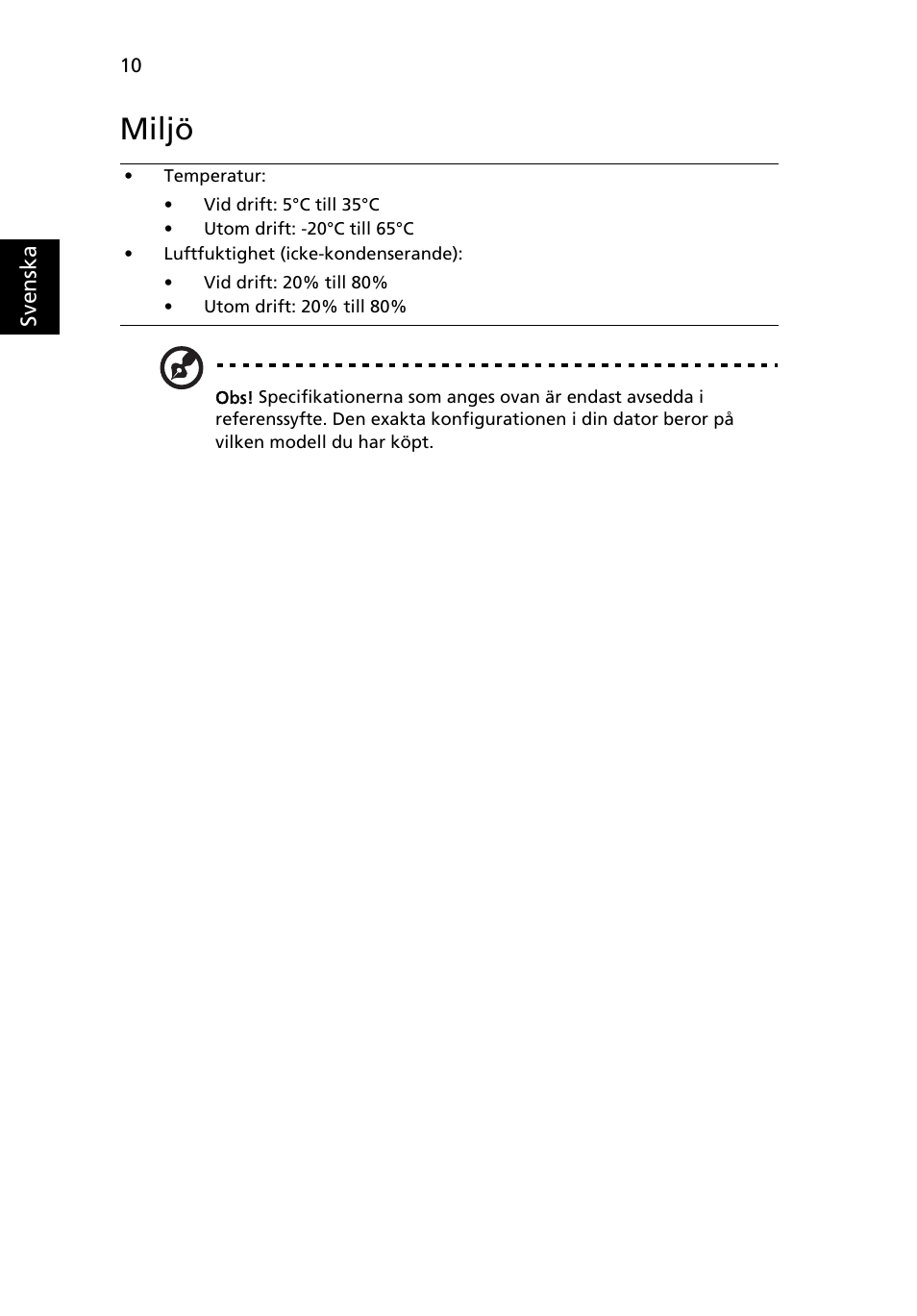 Miljö | Acer Aspire 5553G User Manual | Page 110 / 326