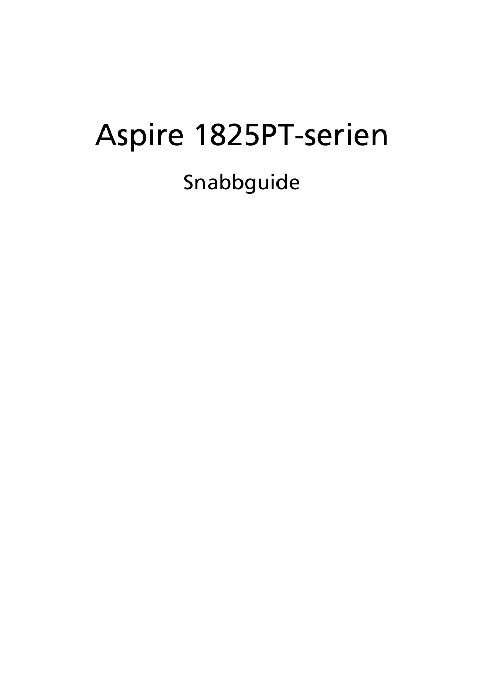 Svenska, Aspire 1825pt-serien | Acer Aspire 1825PTZ User Manual | Page 113 / 378