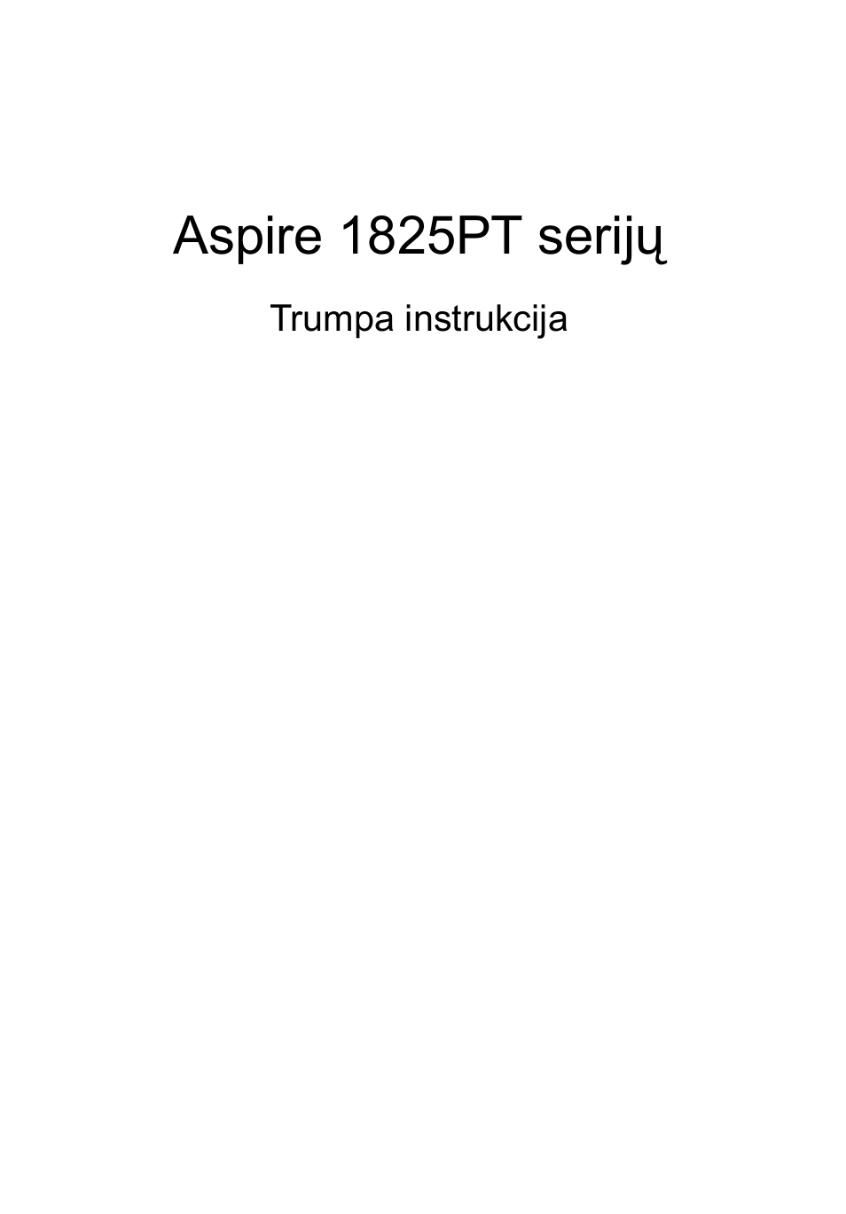 Lietuviškai, Aspire 1825pt serijų | Acer Aspire 1825PTZ User Manual | Page 271 / 378