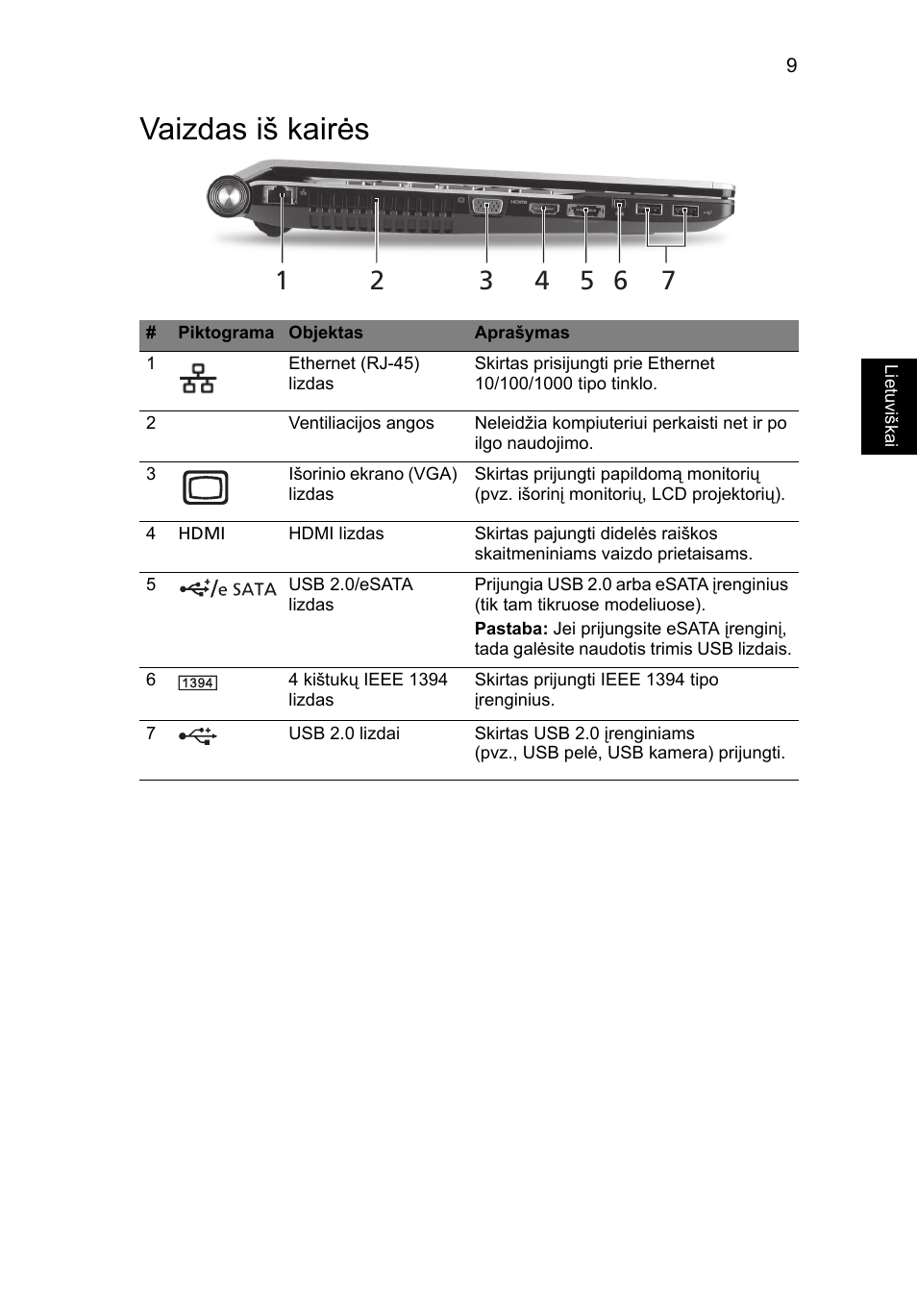 Vaizdas iš kairės | Acer Aspire 5943G User Manual | Page 275 / 364