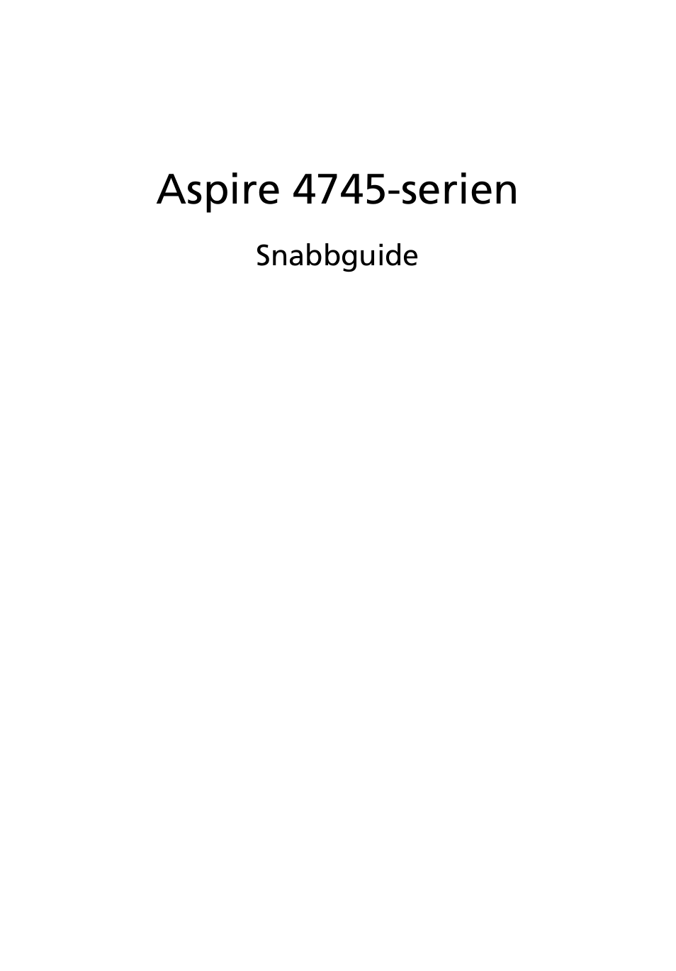 Svenska, Aspire 4745-serien | Acer Aspire 4745Z User Manual | Page 105 / 332