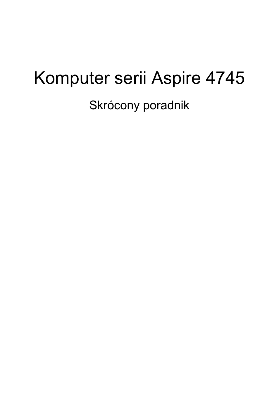 Polski, Komputer serii aspire 4745 | Acer Aspire 4745Z User Manual | Page 137 / 332