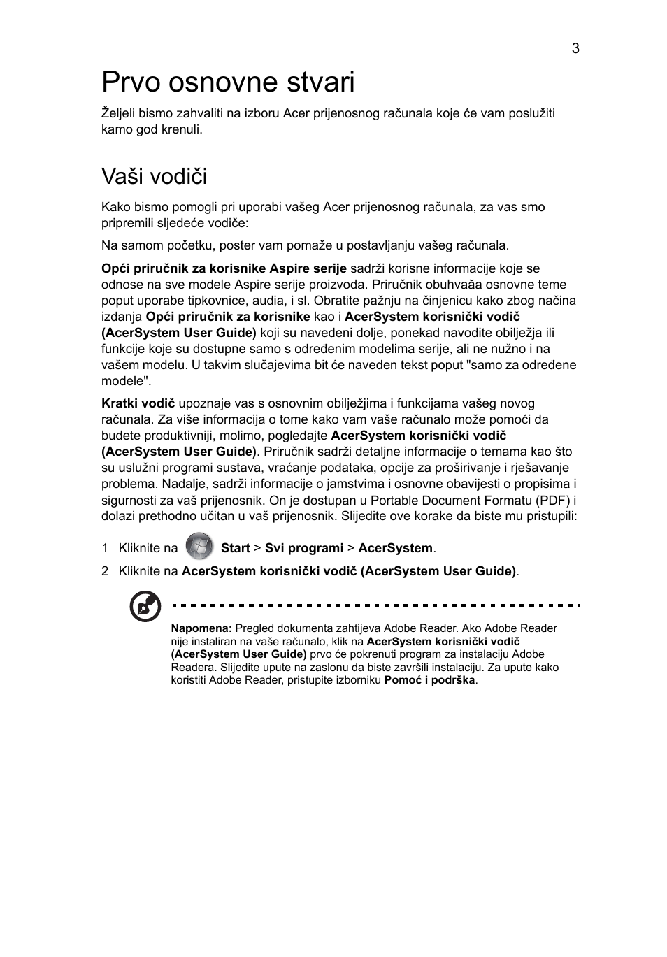 Prvo osnovne stvari, Vaši vodiči | Acer Aspire 4745Z User Manual | Page 191 / 332