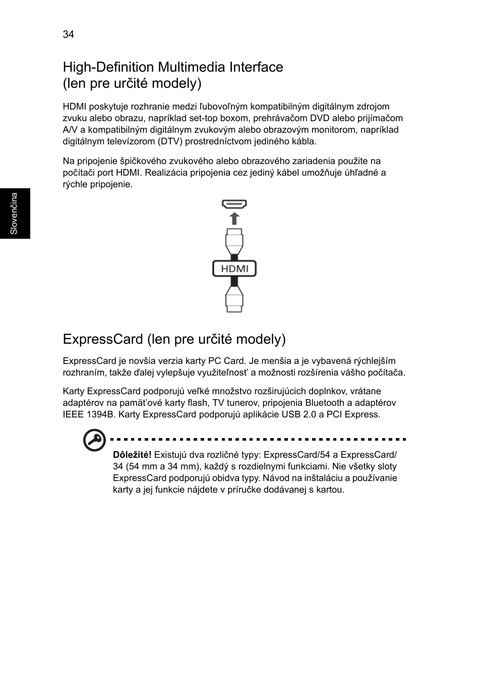 Expresscard (len pre určité modely) | Acer Aspire 4552G User Manual | Page 1130 / 2206