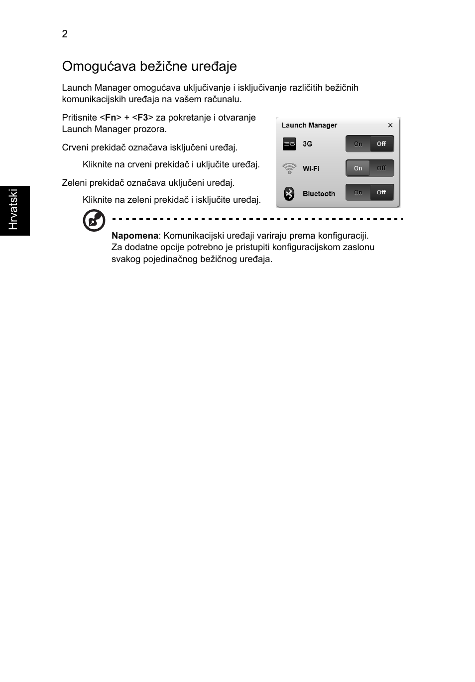 Omogućava bežične uređaje | Acer Aspire 4552G User Manual | Page 1238 / 2206