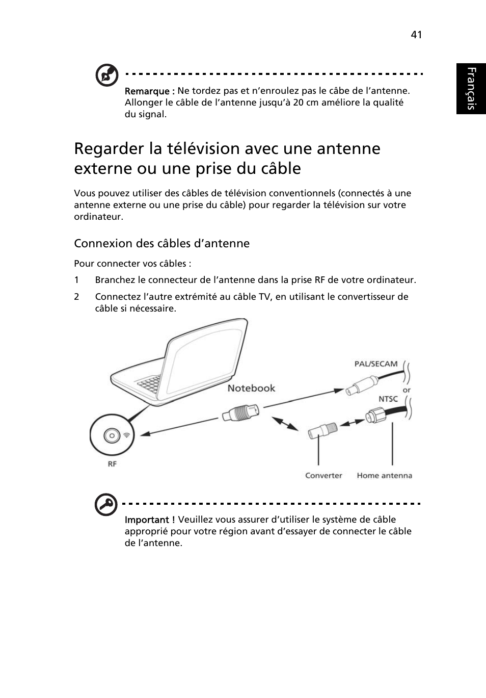 Français | Acer Aspire 4552G User Manual | Page 135 / 2206