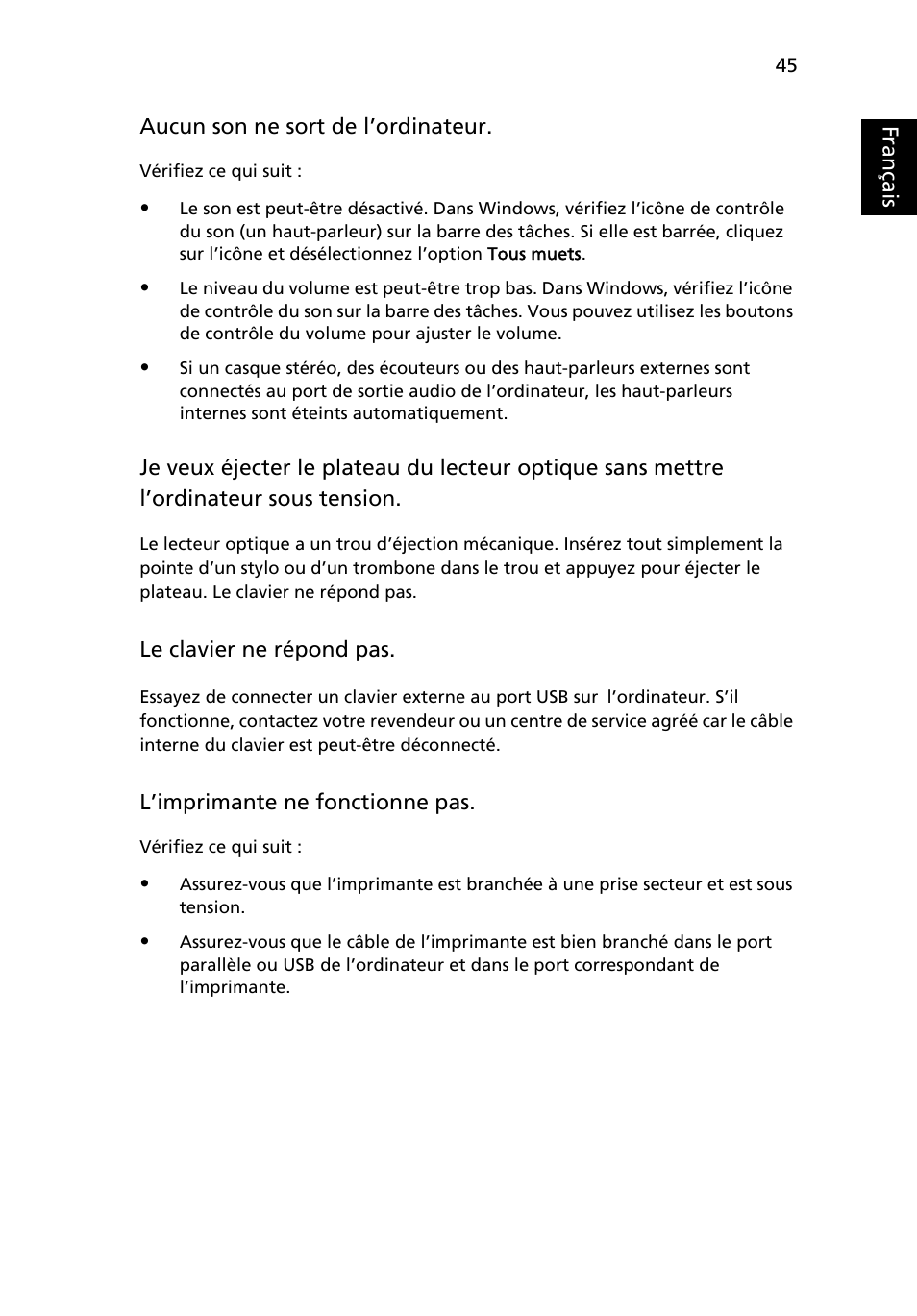 Français | Acer Aspire 4552G User Manual | Page 139 / 2206