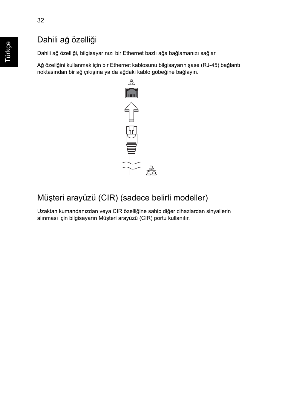 Dahili ağ özelliği, Müşteri arayüzü (cir) (sadece belirli modeller) | Acer Aspire 4552G User Manual | Page 1776 / 2206