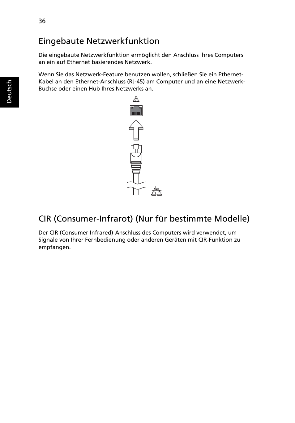 Eingebaute netzwerkfunktion | Acer Aspire 4552G User Manual | Page 204 / 2206