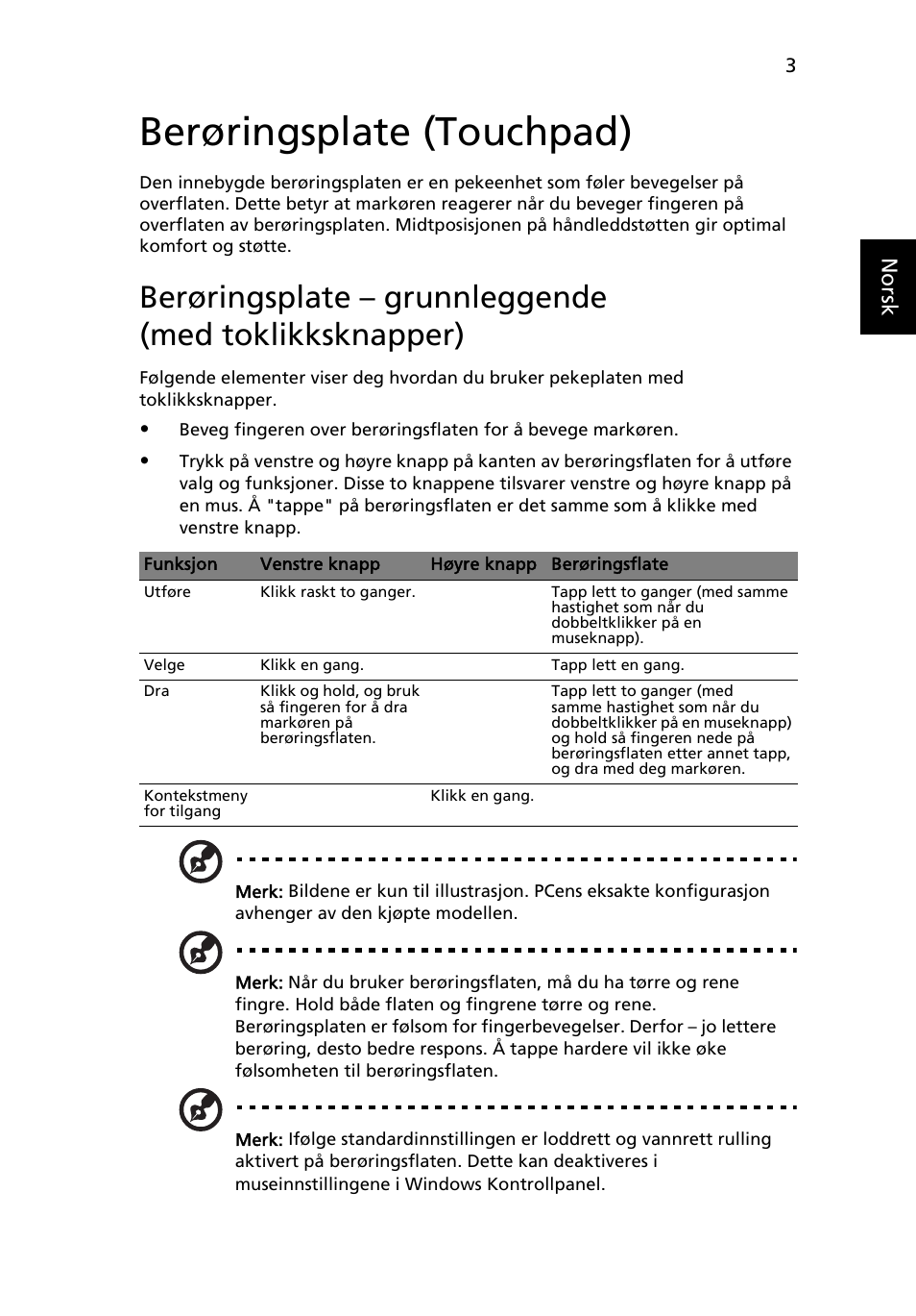 Berøringsplate (touchpad) | Acer Aspire 4552G User Manual | Page 533 / 2206