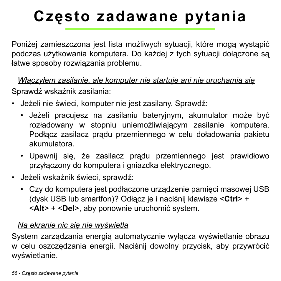 Często zadawane pytania | Acer W511P User Manual | Page 1218 / 2860
