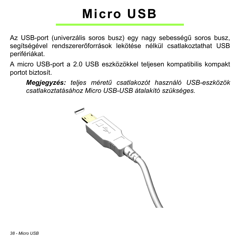 Micro usb | Acer W511P User Manual | Page 1300 / 2860