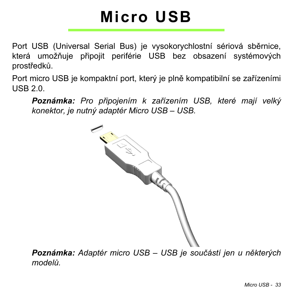 Micro usb | Acer W511P User Manual | Page 1393 / 2860