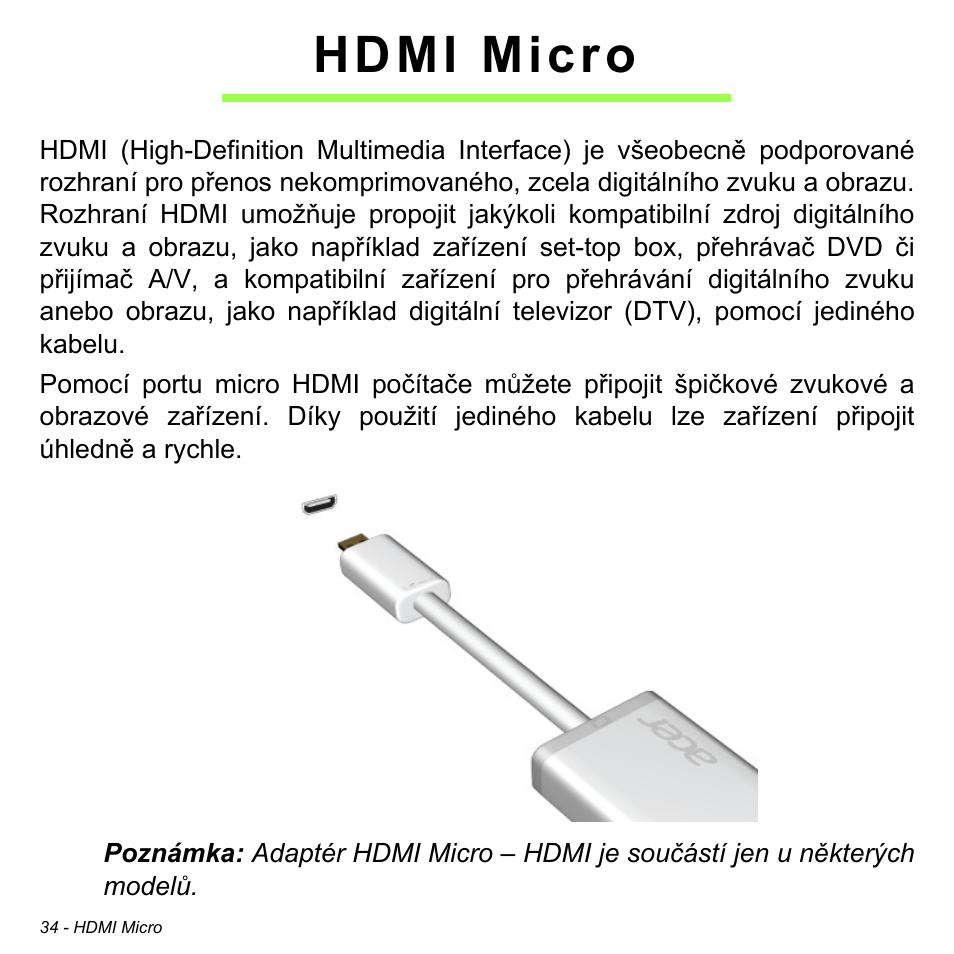 Hdmi micro | Acer W511P User Manual | Page 1394 / 2860