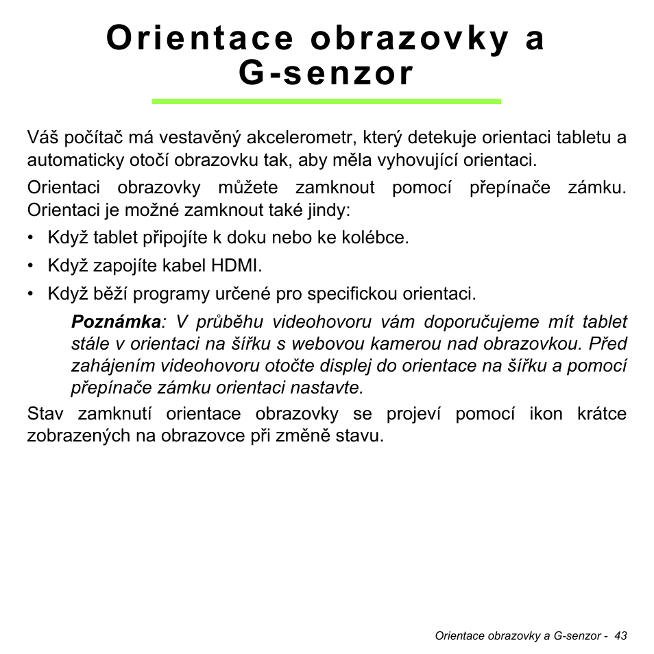 Orientace obrazovky a g-senzor | Acer W511P User Manual | Page 1403 / 2860