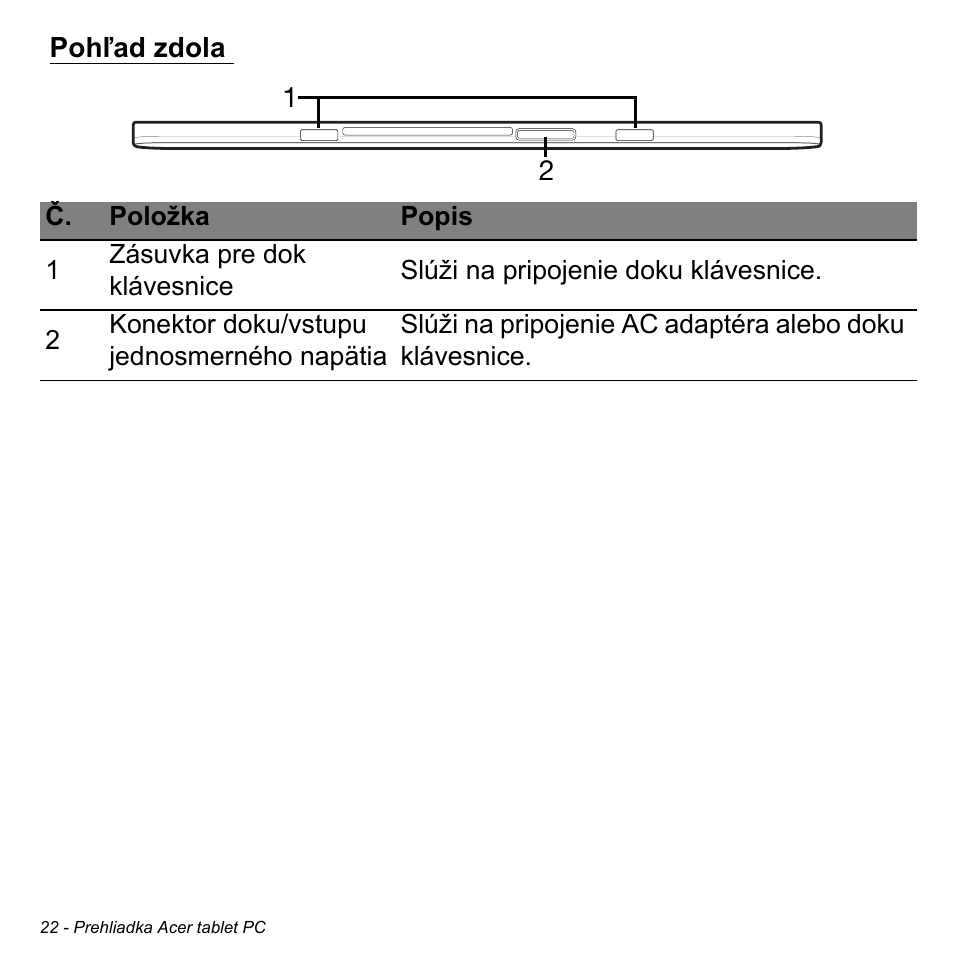 Pohľad zdola | Acer W511P User Manual | Page 1476 / 2860