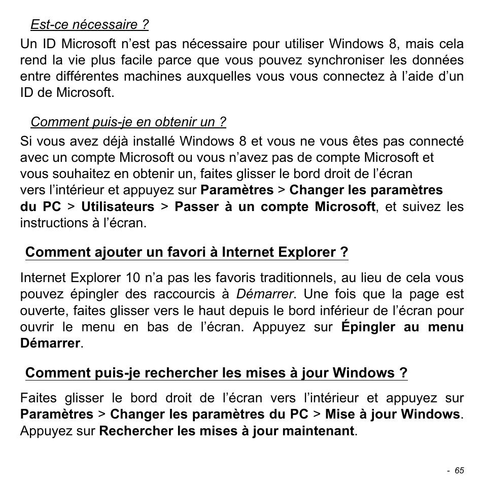 Comment ajouter un favori à internet explorer | Acer W511P User Manual | Page 157 / 2860