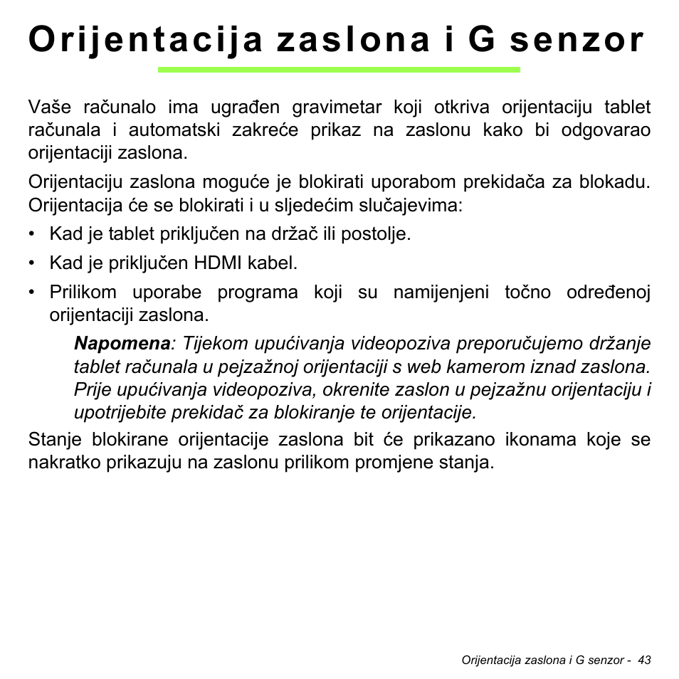 Orijentacija zaslona i g senzor | Acer W511P User Manual | Page 1683 / 2860