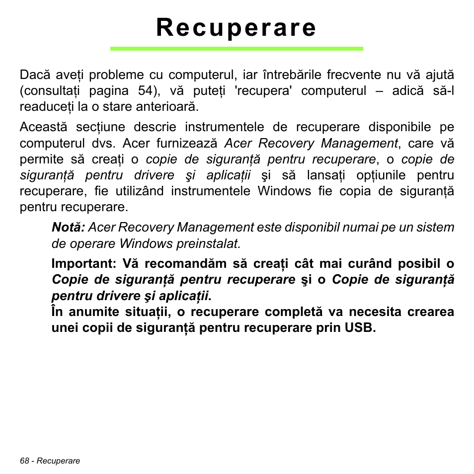 Recuperare | Acer W511P User Manual | Page 1804 / 2860