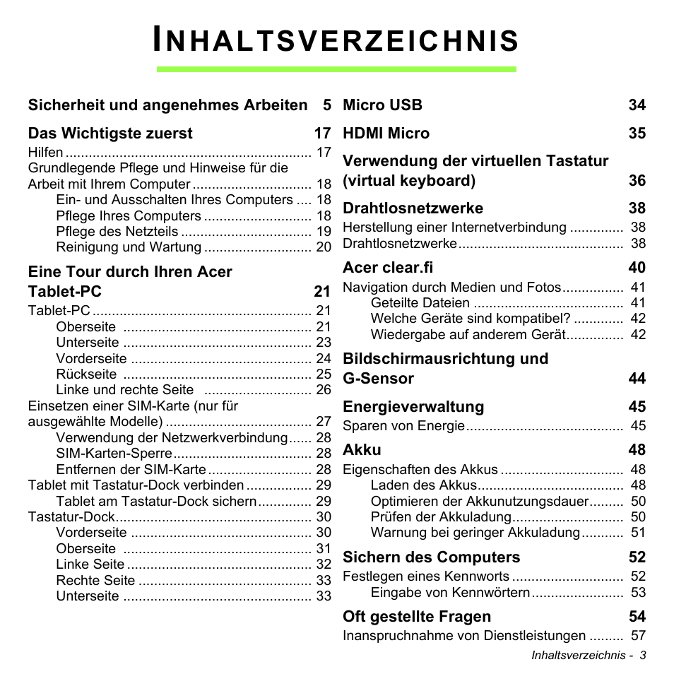 Nhaltsverzeichnis | Acer W511P User Manual | Page 195 / 2860