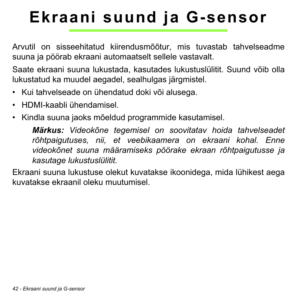 Ekraani suund ja g-sensor | Acer W511P User Manual | Page 1978 / 2860