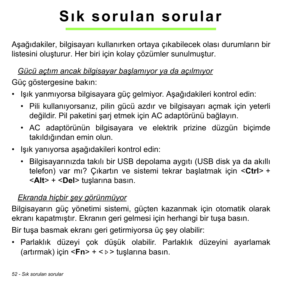 Sık sorulan sorular | Acer W511P User Manual | Page 2374 / 2860