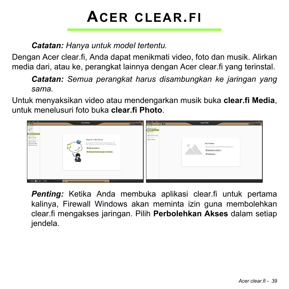 Acer clear.fi, Clear | Acer W511P User Manual | Page 2711 / 2860