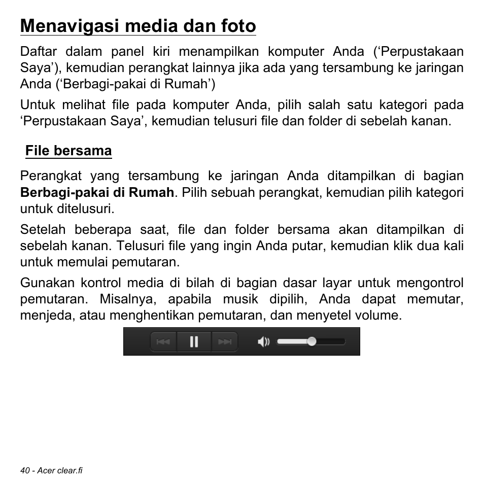 Menavigasi media dan foto, File bersama | Acer W511P User Manual | Page 2712 / 2860