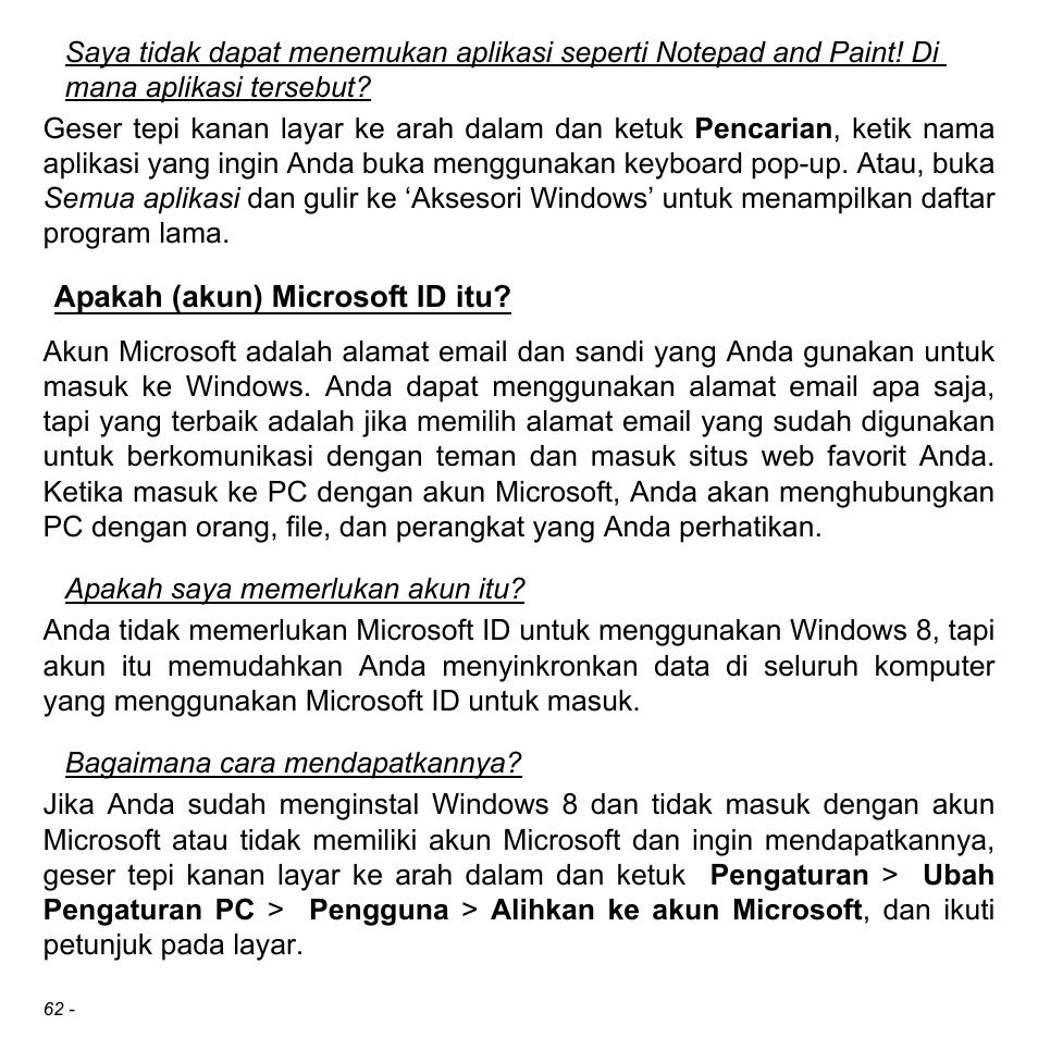 Apakah (akun) microsoft id itu | Acer W511P User Manual | Page 2734 / 2860