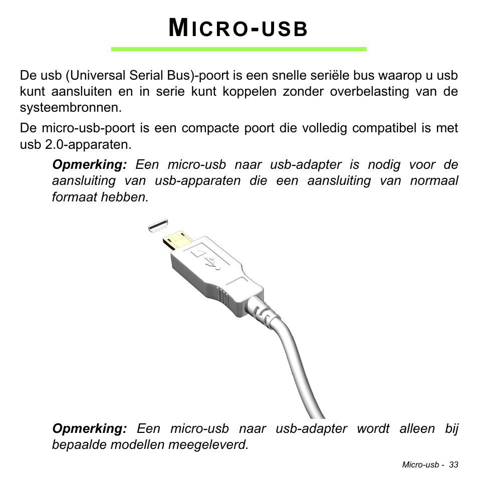 Micro-usb, Icro | Acer W511P User Manual | Page 623 / 2860