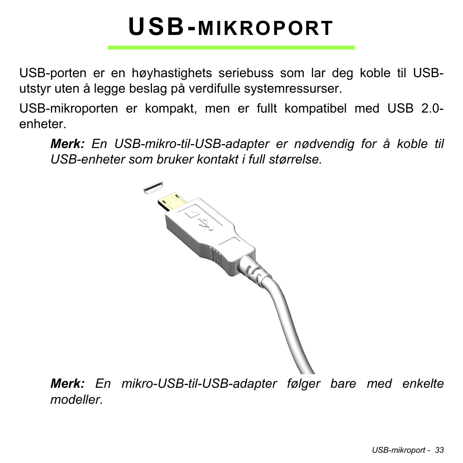 Usb-mikroport, Mikroport | Acer W511P User Manual | Page 719 / 2860