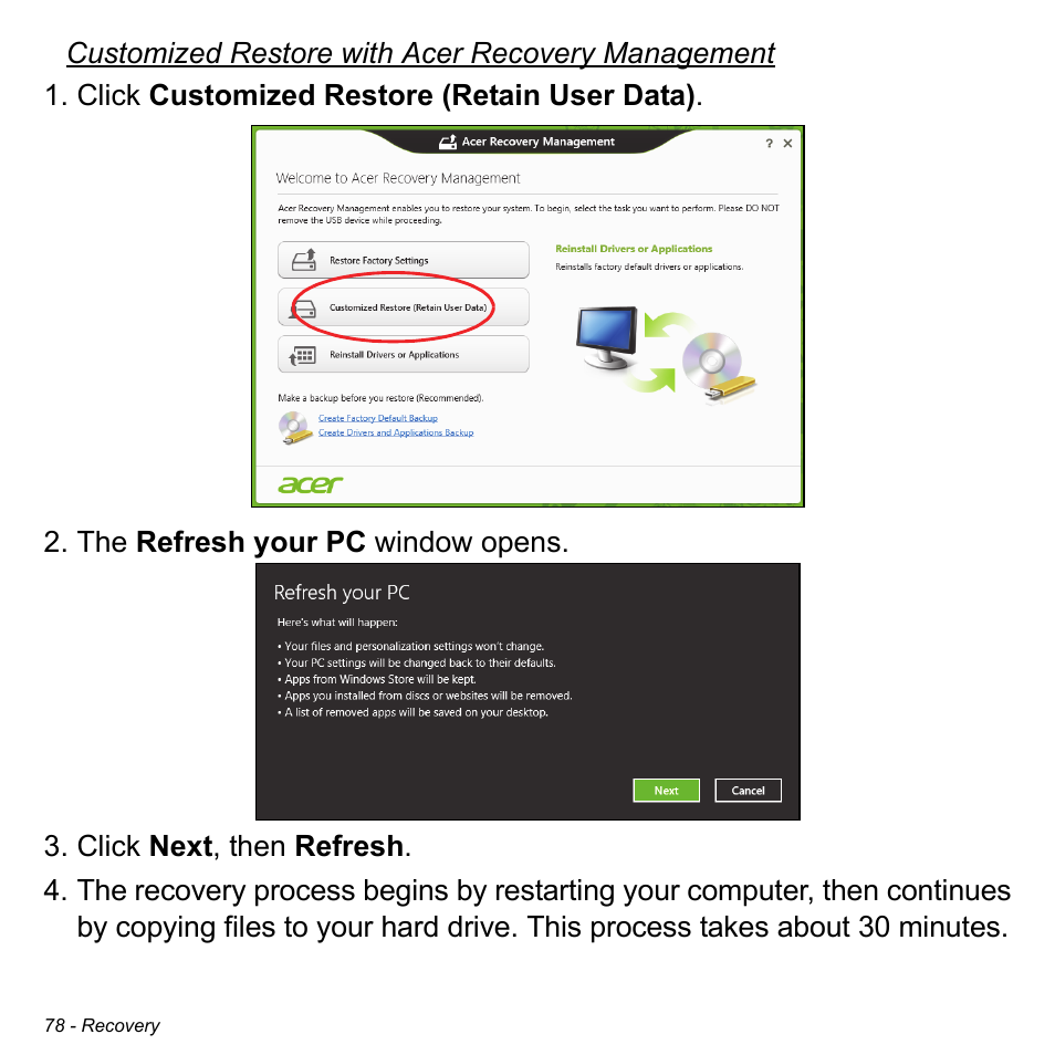 Acer W511P User Manual | Page 80 / 2860