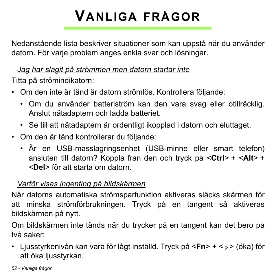 Vanliga frågor, Anliga, Frågor | Acer W511P User Manual | Page 924 / 2860