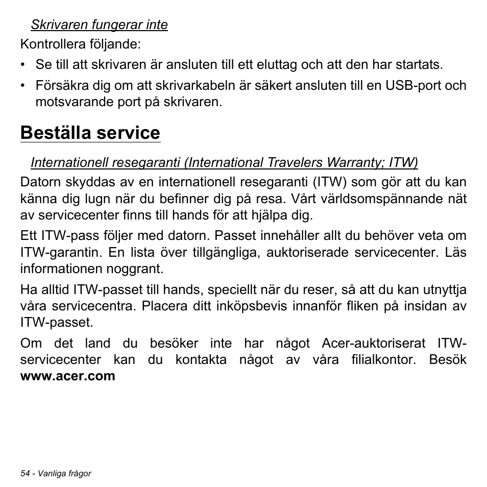 Beställa service | Acer W511P User Manual | Page 926 / 2860