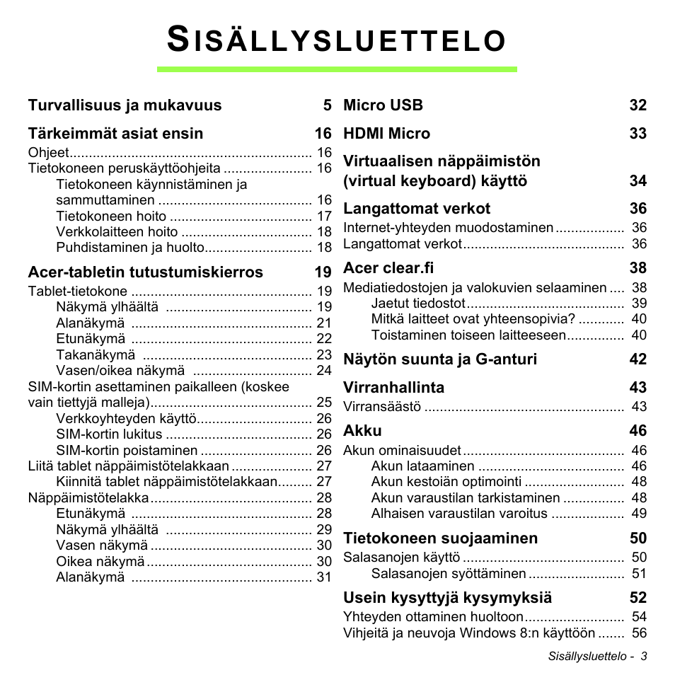 Isällysluettelo | Acer W511P User Manual | Page 967 / 2860