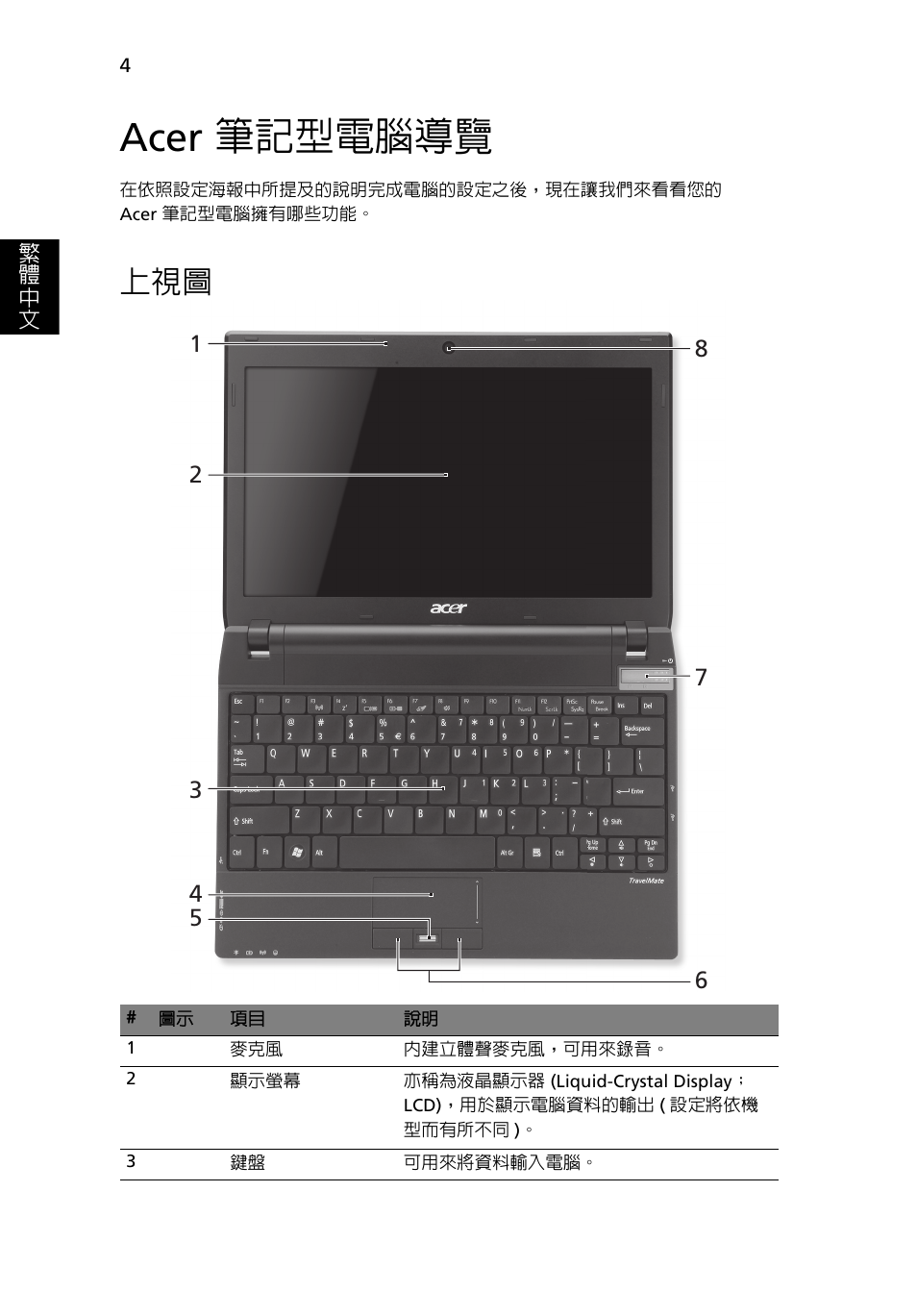 Acer 筆記型電腦導覽 | Acer TravelMate 8172Z User Manual | Page 278 / 314