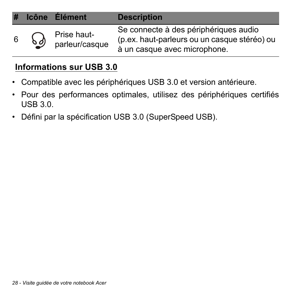 Informations sur usb 3.0 | Acer Aspire V5-471PG User Manual | Page 140 / 3492