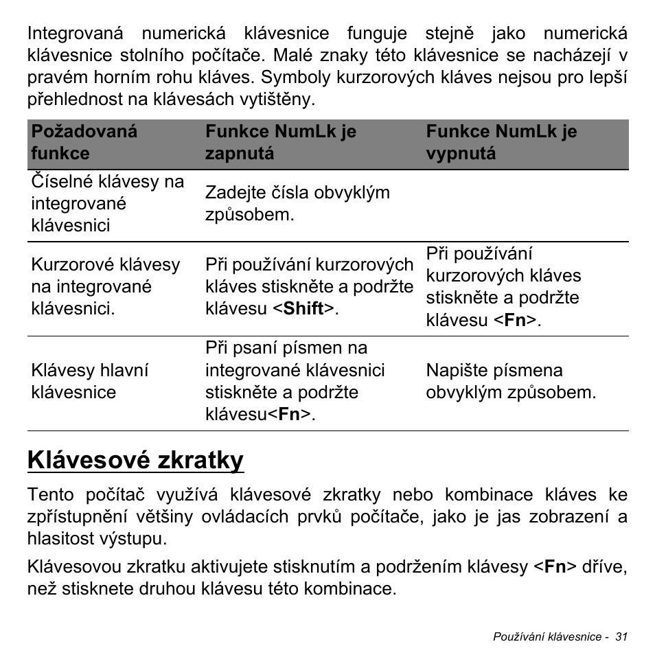 Klávesové zkratky | Acer Aspire V5-471PG User Manual | Page 1699 / 3492