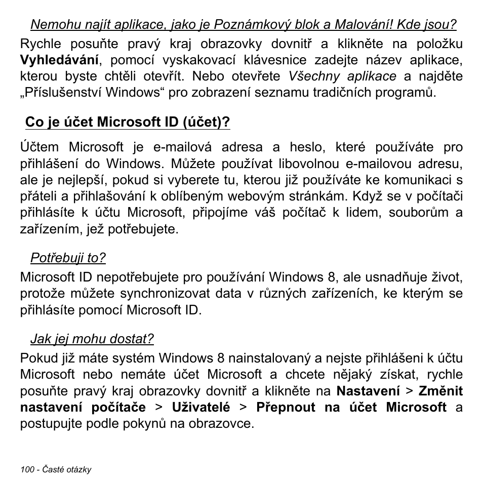 Co je účet microsoft id (účet) | Acer Aspire V5-471PG User Manual | Page 1768 / 3492