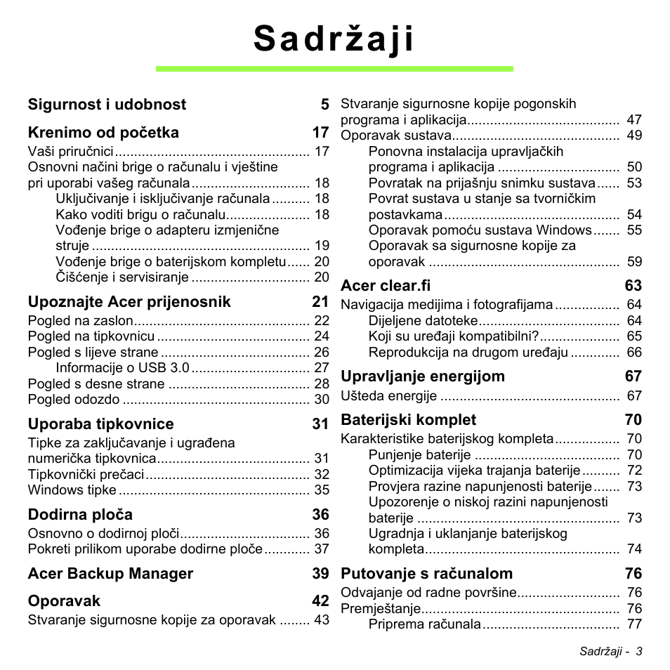 Sadržaji | Acer Aspire V5-471PG User Manual | Page 2011 / 3492