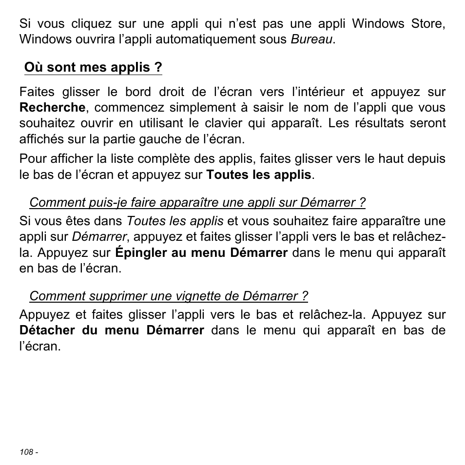 Où sont mes applis | Acer Aspire V5-471PG User Manual | Page 220 / 3492