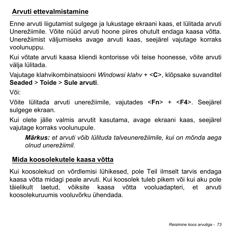 Arvuti ettevalmistamine, Mida koosolekutele kaasa võtta | Acer Aspire V5-471PG User Manual | Page 2443 / 3492