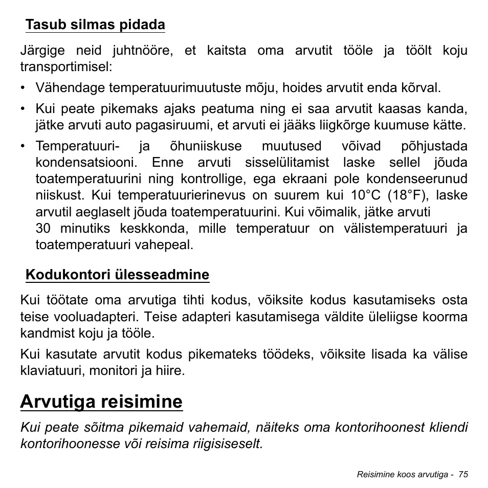 Tasub silmas pidada, Kodukontori ülesseadmine, Arvutiga reisimine | Acer Aspire V5-471PG User Manual | Page 2445 / 3492