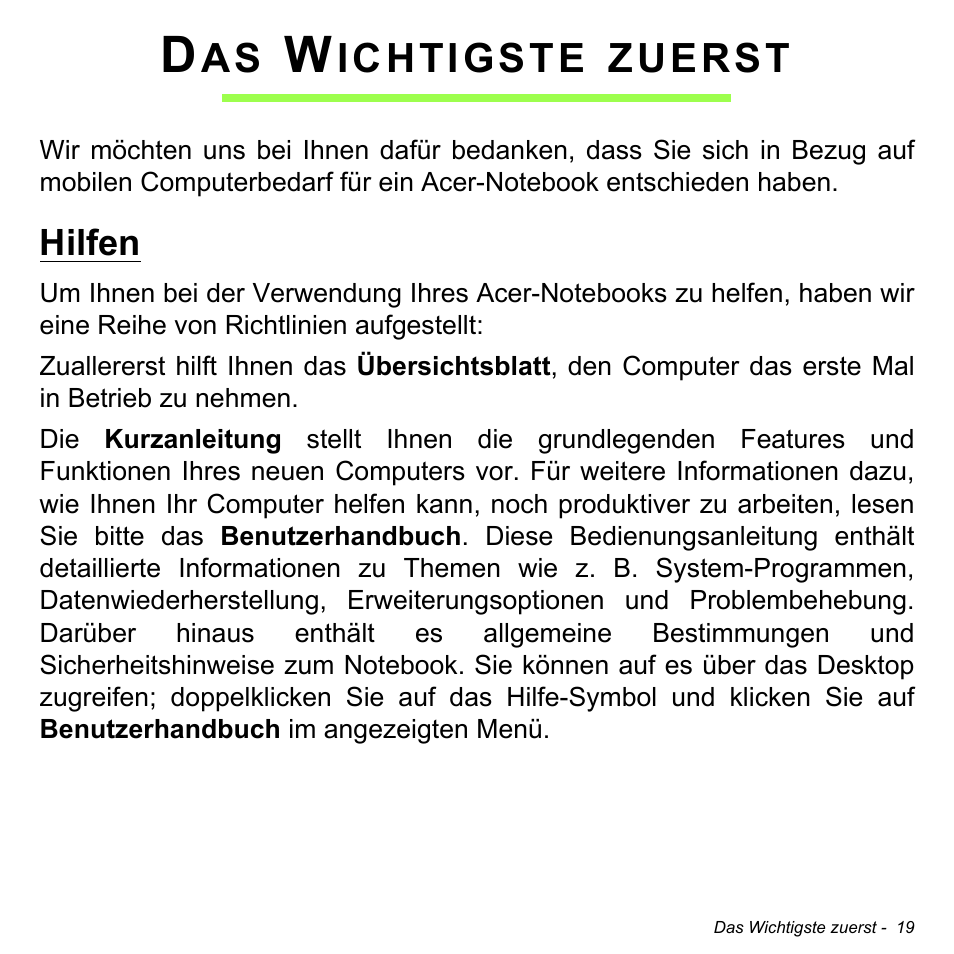 Das wichtigste zuerst, Hilfen | Acer Aspire V5-471PG User Manual | Page 253 / 3492