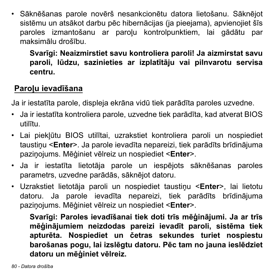 Paroļu ievadīšana | Acer Aspire V5-471PG User Manual | Page 2562 / 3492