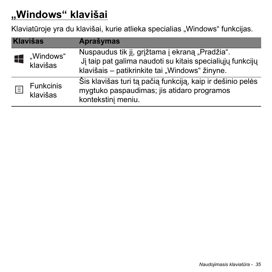 Windows“ klavišai | Acer Aspire V5-471PG User Manual | Page 2629 / 3492