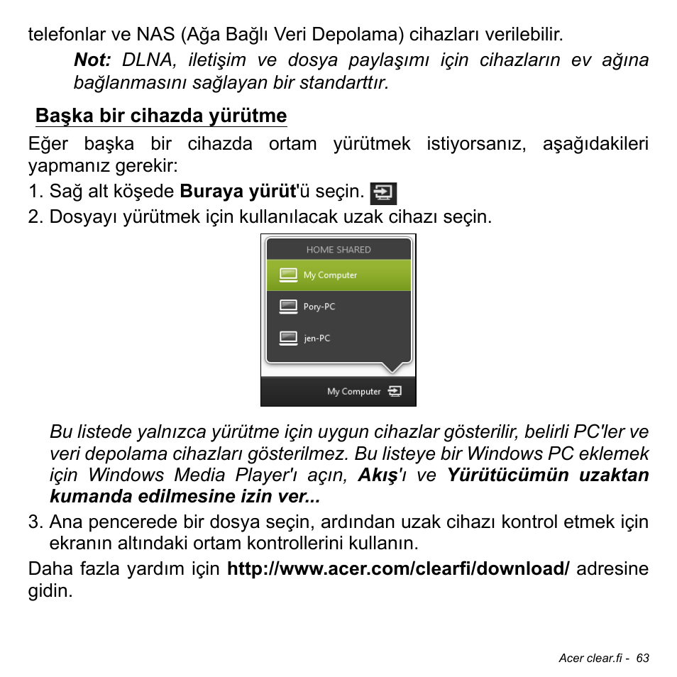 Başka bir cihazda yürütme | Acer Aspire V5-471PG User Manual | Page 2907 / 3492